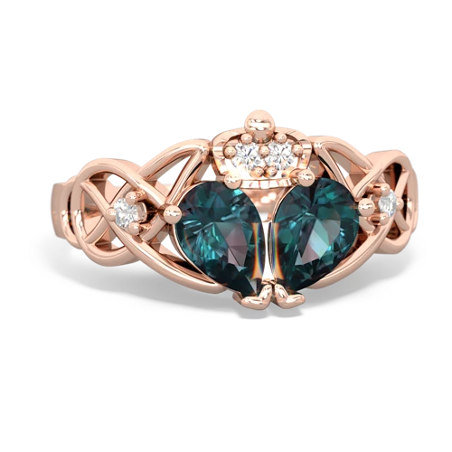 alexandrite-alexandrite claddagh ring