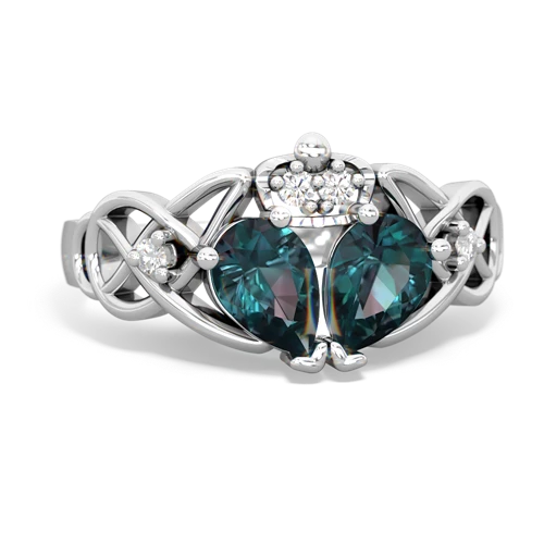 alexandrite-alexandrite claddagh ring