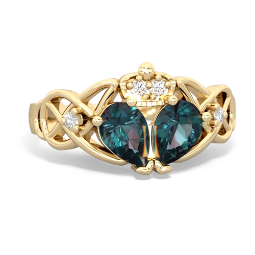 alexandrite-alexandrite claddagh ring