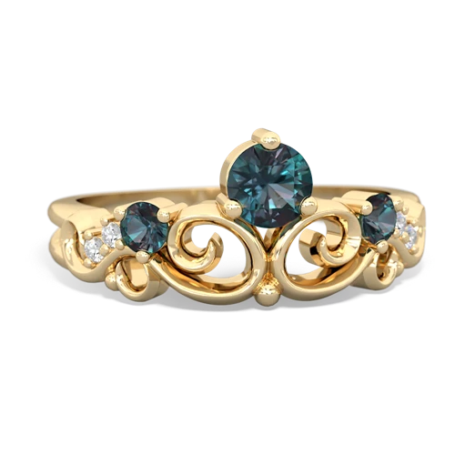 opal-lab sapphire crown keepsake ring