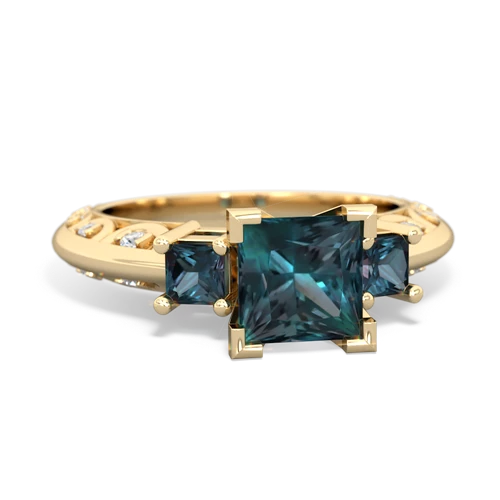 alexandrite-alexandrite engagement ring