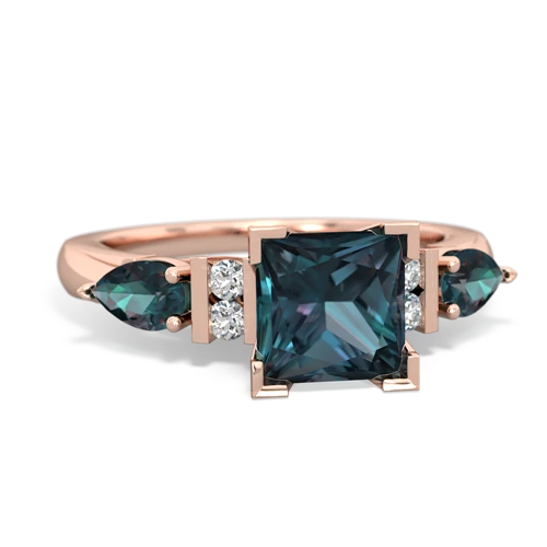 tourmaline-blue topaz engagement ring