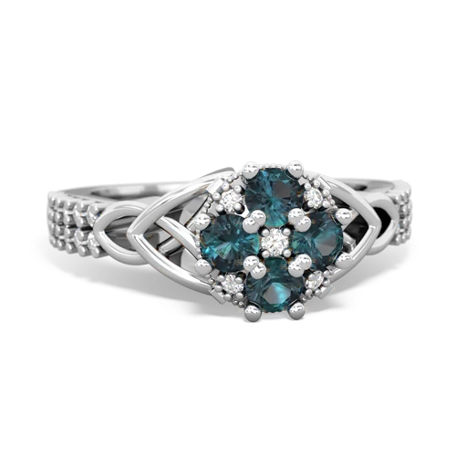 Lab Alexandrite Lab Created Alexandrite with Lab Created Alexandrite Celtic Knot Engagement ring Ring