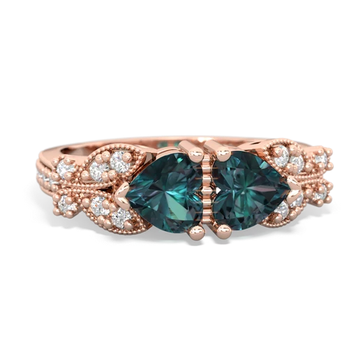 alexandrite-alexandrite keepsake butterfly ring