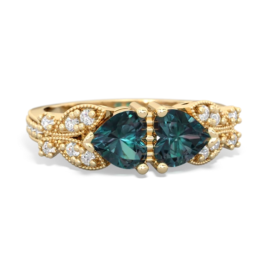 alexandrite-alexandrite keepsake butterfly ring