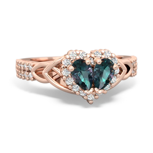 alexandrite-alexandrite keepsake engagement ring