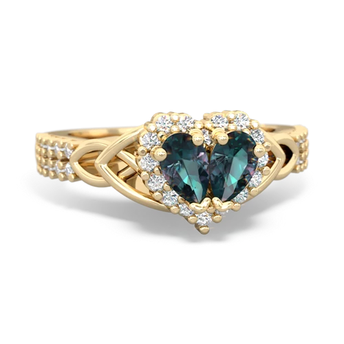 alexandrite-alexandrite keepsake engagement ring