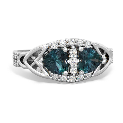 alexandrite-alexandrite keepsake engagement ring