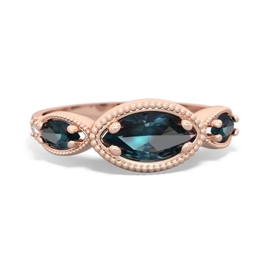 aquamarine-sapphire milgrain marquise ring