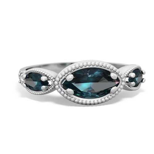 alexandrite-alexandrite milgrain marquise ring