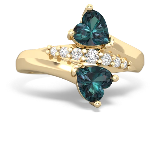 alexandrite-alexandrite modern ring