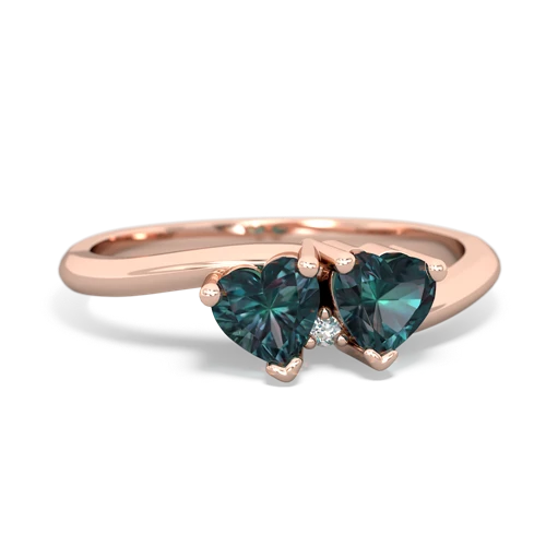 alexandrite-alexandrite sweethearts promise ring