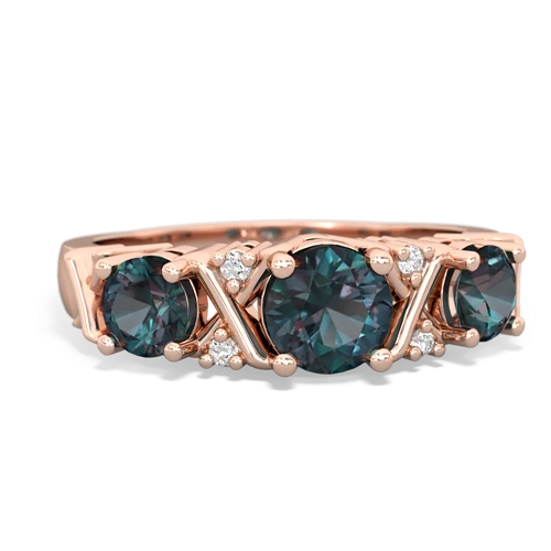 alexandrite-blue topaz timeless ring