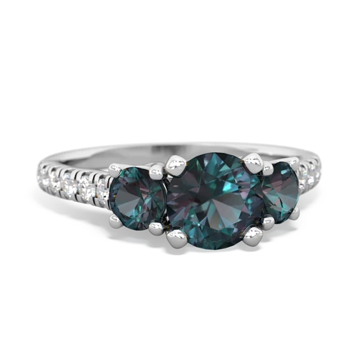 alexandrite-alexandrite trellis pave ring