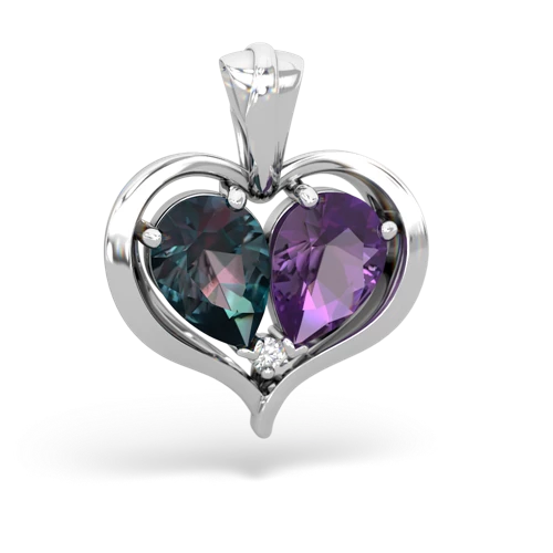 Lab Alexandrite Lab Created Alexandrite with Genuine Amethyst Two Become One pendant Pendant