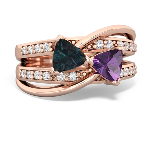 alexandrite-amethyst couture ring