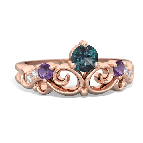 Lab Alexandrite Lab Created Alexandrite with Genuine Amethyst and Genuine Swiss Blue Topaz Crown Keepsake ring Ring