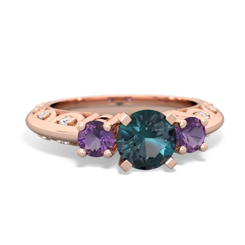 alexandrite-amethyst engagement ring