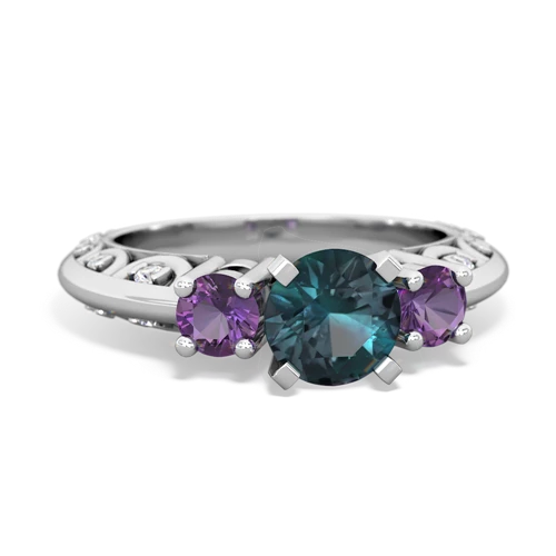 alexandrite-amethyst engagement ring