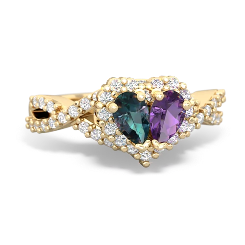 alexandrite-amethyst engagement ring