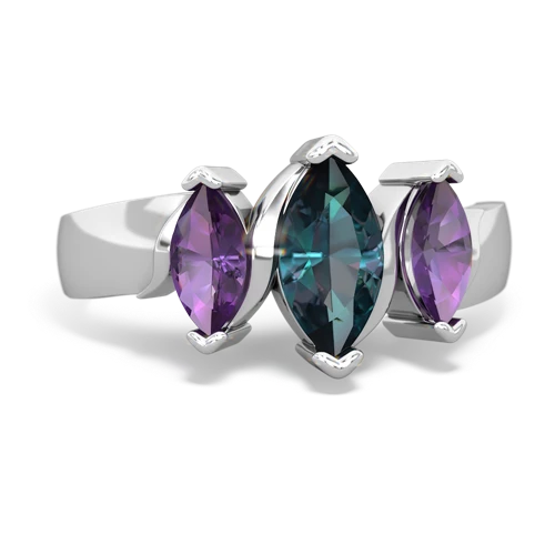 alexandrite-amethyst keepsake ring