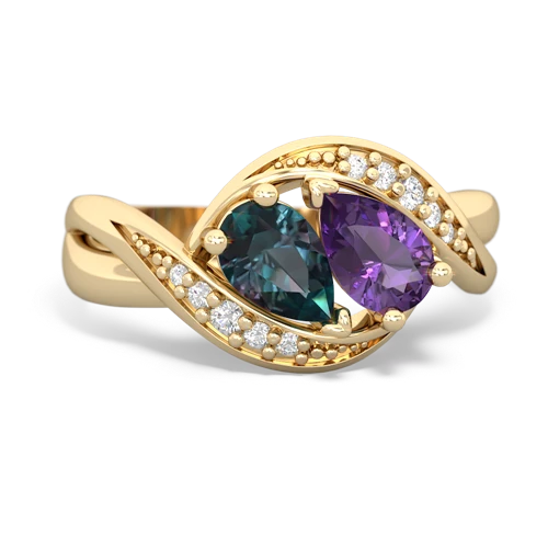 Lab Alexandrite Lab Created Alexandrite with Genuine Amethyst Summer Winds ring Ring