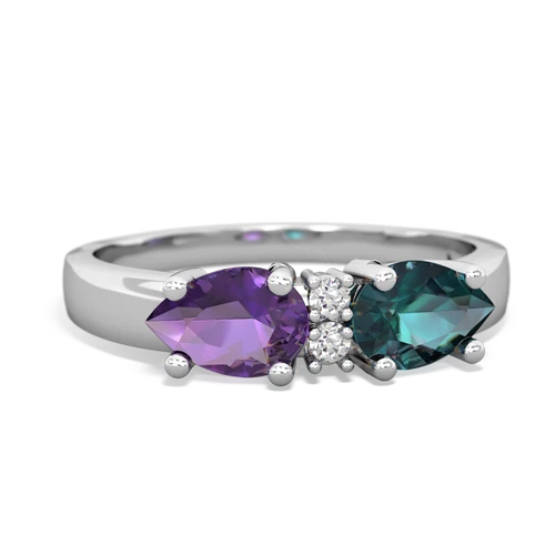 alexandrite-amethyst timeless ring