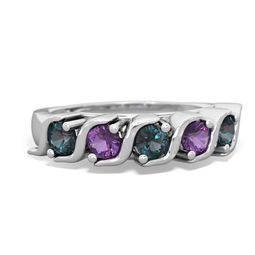 alexandrite-amethyst timeless ring