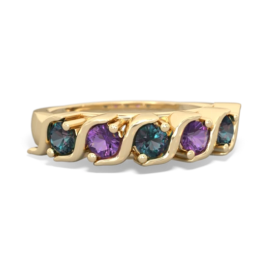 alexandrite-amethyst timeless ring