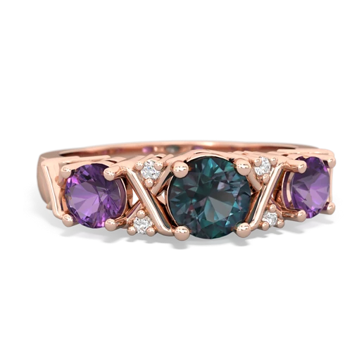 alexandrite-amethyst timeless ring