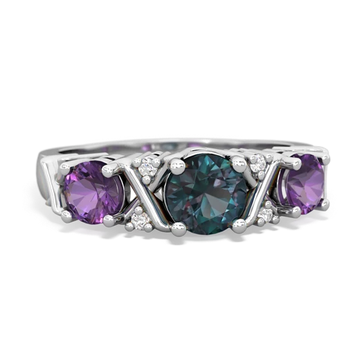 alexandrite-amethyst timeless ring