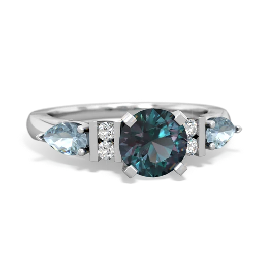 alexandrite-aquamarine engagement ring