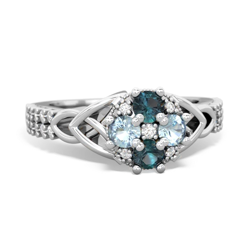 alexandrite-aquamarine engagement ring