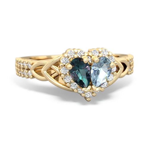 alexandrite-aquamarine keepsake engagement ring