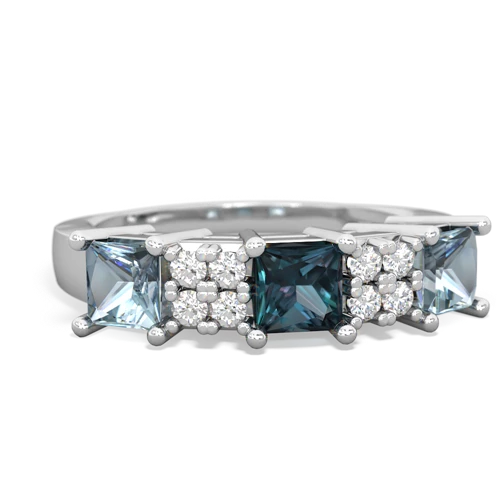 alexandrite-aquamarine timeless ring