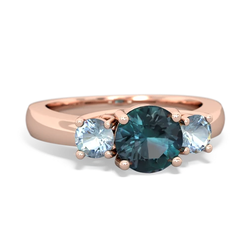 alexandrite-aquamarine timeless ring