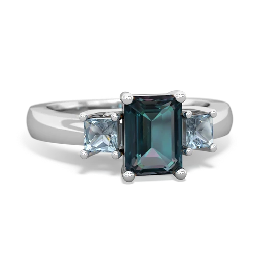 alexandrite-aquamarine timeless ring