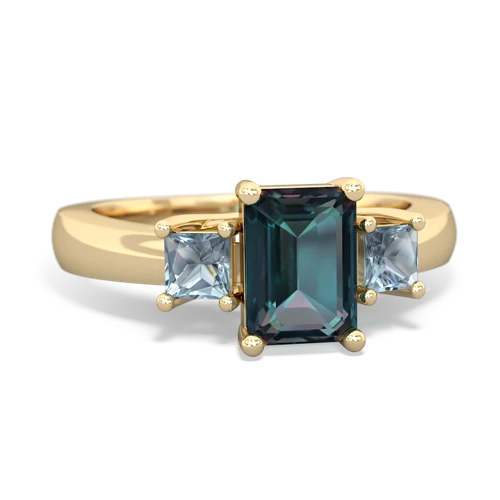 alexandrite-aquamarine timeless ring