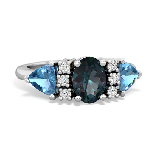 alexandrite-blue topaz timeless ring