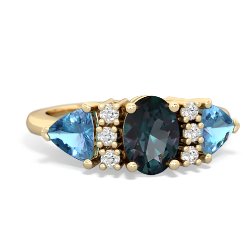 alexandrite-blue topaz timeless ring