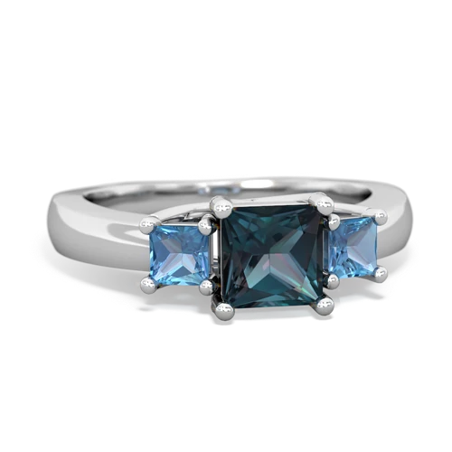 alexandrite-blue topaz timeless ring