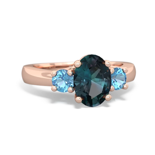 alexandrite-blue topaz timeless ring