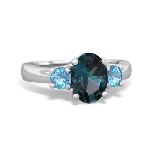 alexandrite-blue topaz timeless ring