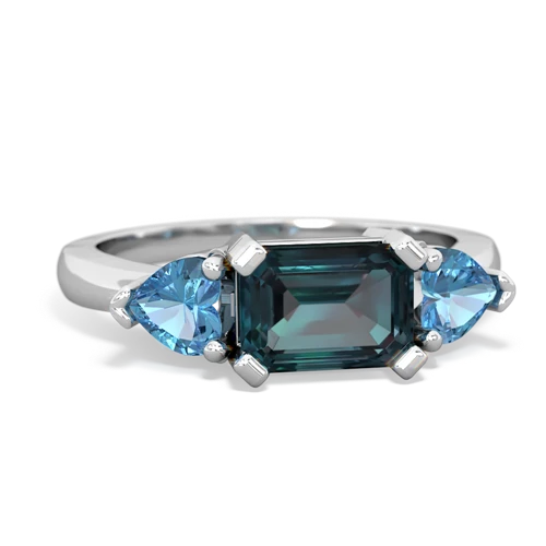 alexandrite-blue topaz timeless ring