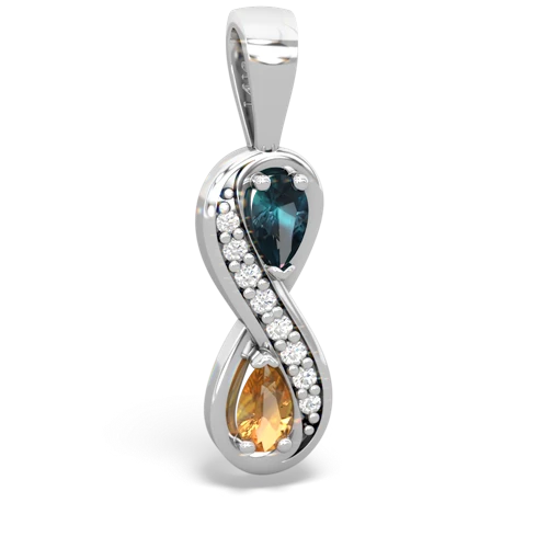 alexandrite-citrine keepsake infinity pendant