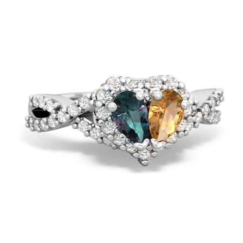 alexandrite-citrine engagement ring