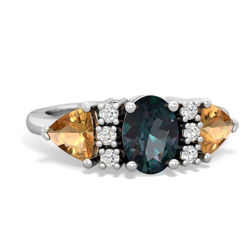 alexandrite-citrine timeless ring