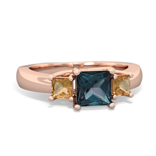 alexandrite-citrine timeless ring