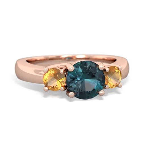 alexandrite-citrine timeless ring