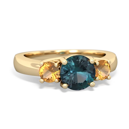 alexandrite-citrine timeless ring